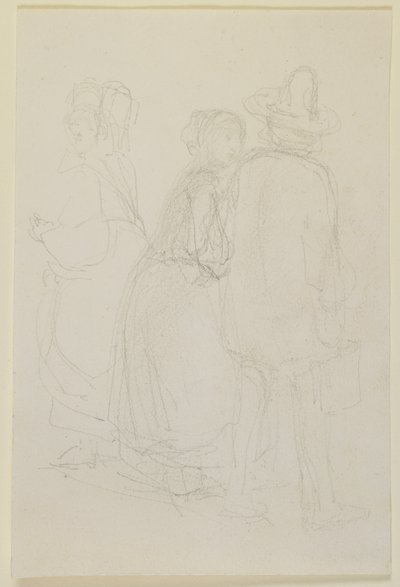 Group of Three Standing Figures, 1858 by James Abbott McNeill Whistler